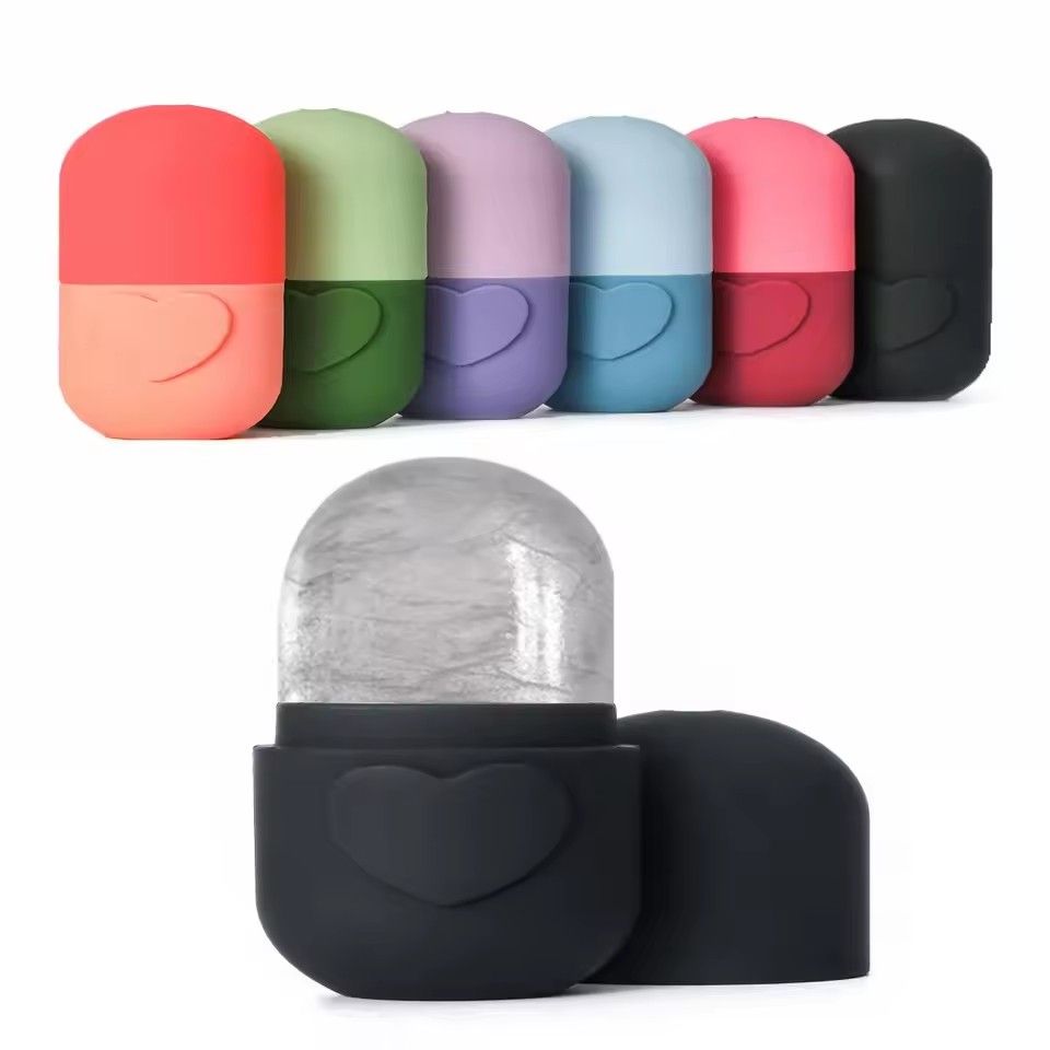 1pc Facial Ice Gel Skincare Facial Ice Massage Ice Roller Heart shaped Capsule Ice Gel Mold