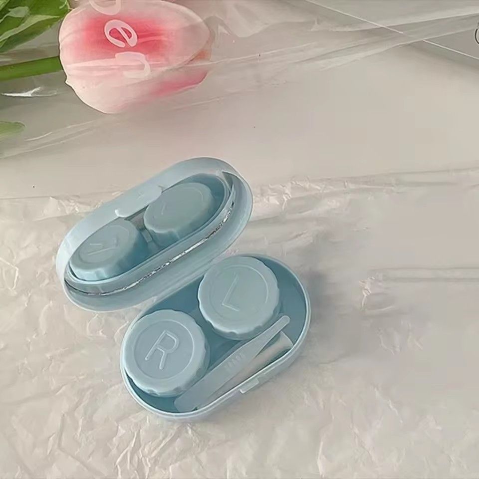 1PC Candy Color Portable Mini Contact Lens Case Easy Carry Lenses Storage Box Eye Care Container with Mirror Lenses Box