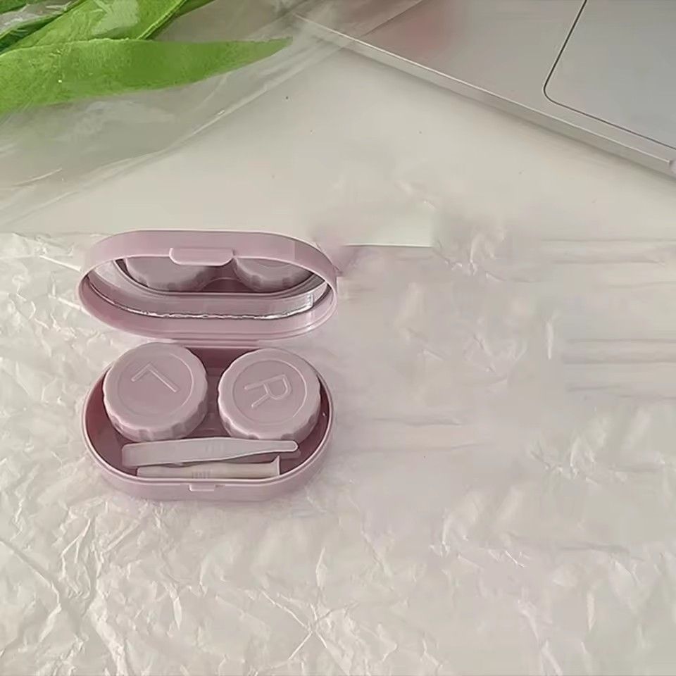 1PC Candy Color Portable Mini Contact Lens Case Easy Carry Lenses Storage Box Eye Care Container with Mirror Lenses Box