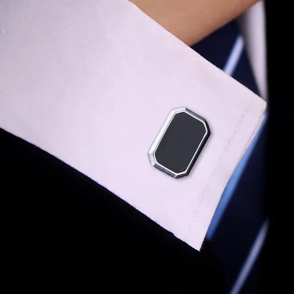 1Pair French Square Cufflinks Fashion Men's Business Banquet Suit Shirt Cuffs Buttons Luxury Wedding Cuff Links Gifts 2025 Trend