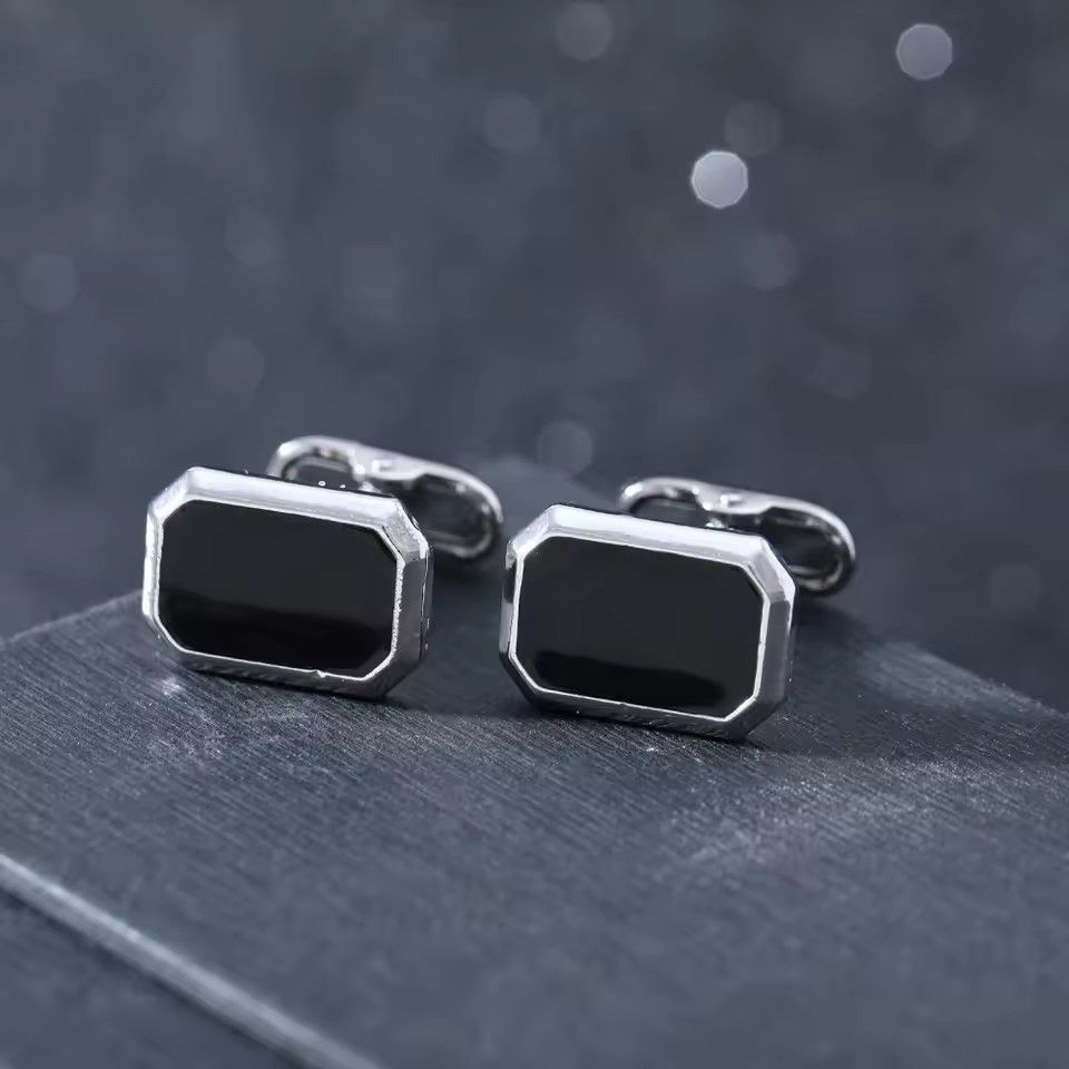 1Pair French Square Cufflinks Fashion Men's Business Banquet Suit Shirt Cuffs Buttons Luxury Wedding Cuff Links Gifts 2025 Trend
