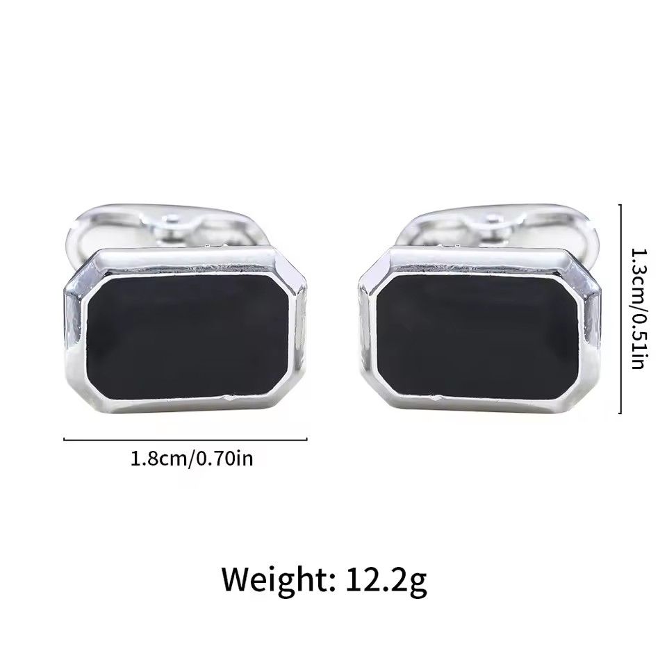 1Pair French Square Cufflinks Fashion Men's Business Banquet Suit Shirt Cuffs Buttons Luxury Wedding Cuff Links Gifts 2025 Trend