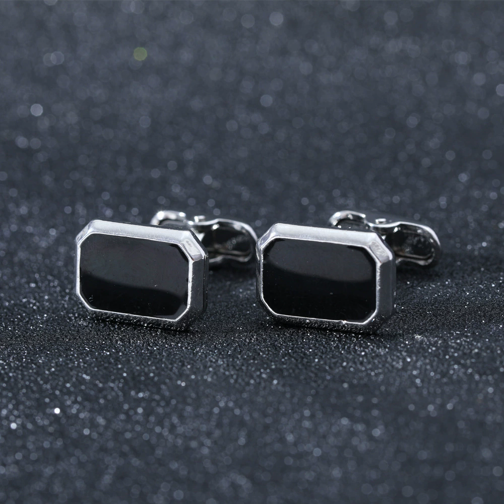 1Pair French Square Cufflinks Fashion Men's Business Banquet Suit Shirt Cuffs Buttons Luxury Wedding Cuff Links Gifts 2025 Trend