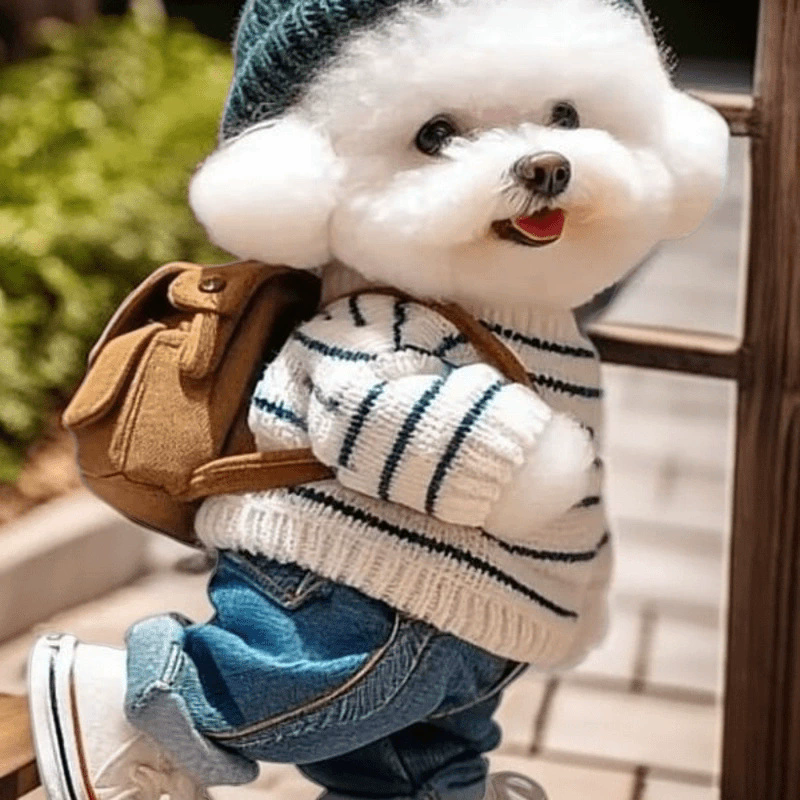 1PC 2D Creative Puppy Animal Acrylic Keychain Backpack Car Hanging Keyring Pendant Cute Teddy Dog Key Decor Accessories Ornament