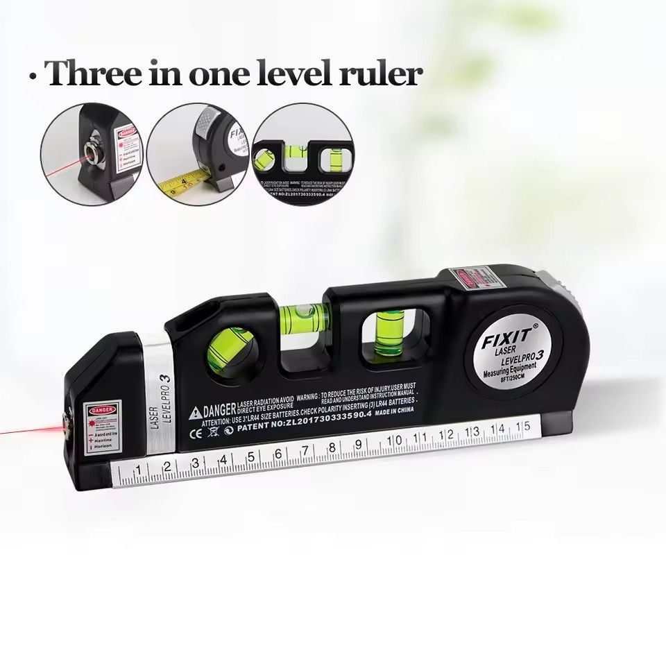 Multifunctional Infrared Laser Levels With 8FT 2.5M Standard Measure Tape Cross Line Lasers Renovation and Construction Tools