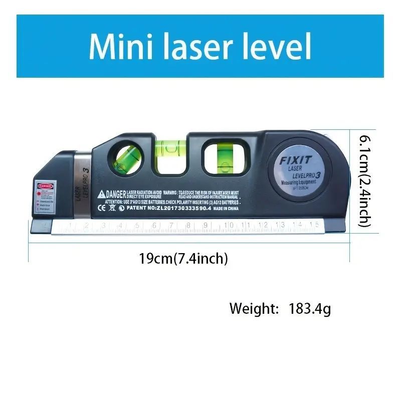 Multifunctional Infrared Laser Levels With 8FT 2.5M Standard Measure Tape Cross Line Lasers Renovation and Construction Tools