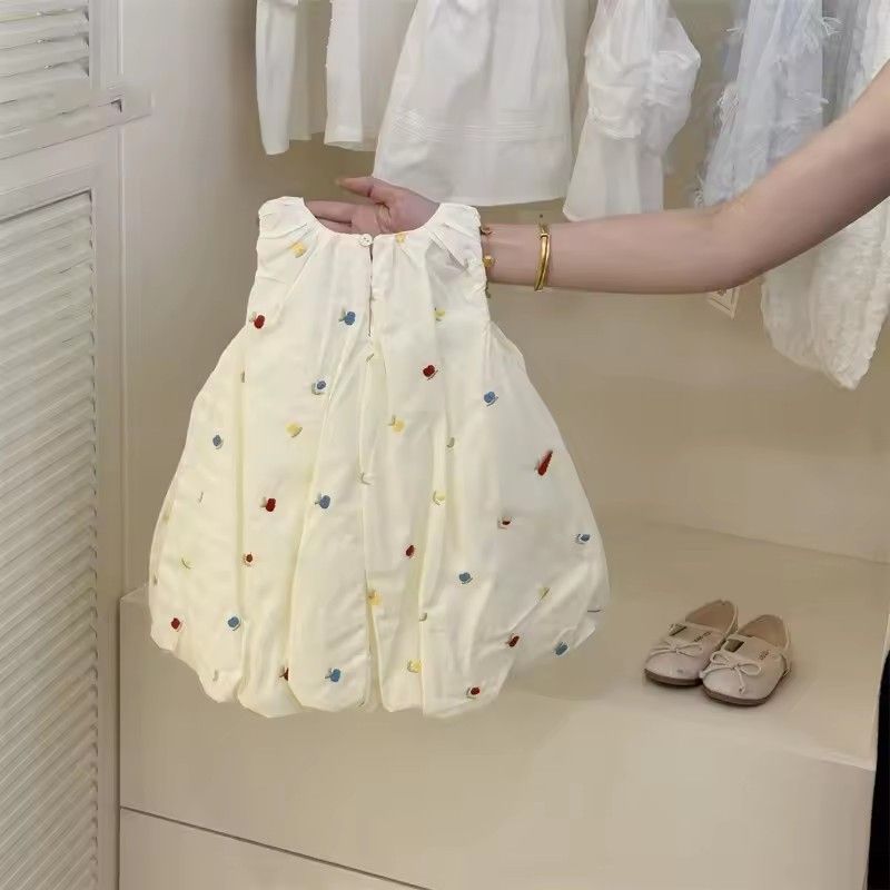 1PC Girl's College Bow Dress Summer Children Infants Kids Baby Blue Checkered Flying Sleeve Baby Lace Doll Dress