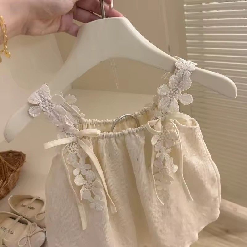 1PC Girl's College Bow Dress Summer Children Infants Kids Baby Blue Checkered Flying Sleeve Baby Lace Doll Dress