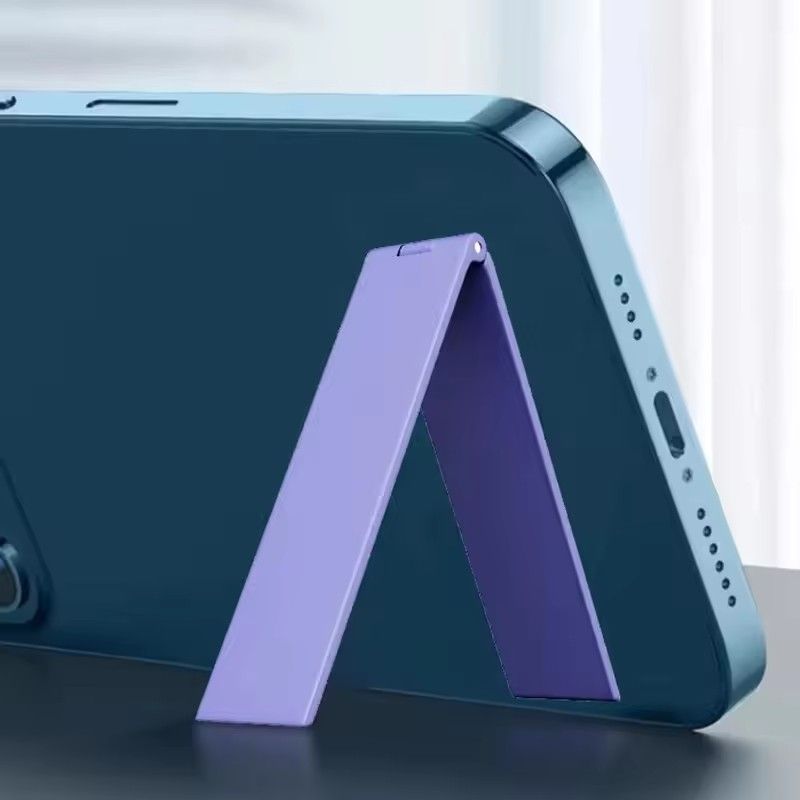1PC Ultra-Thin Metal Folding Phone Holder Alloy Invisible Back Stick Phone Desktop Holder Portable Mobile Support Phone Stand