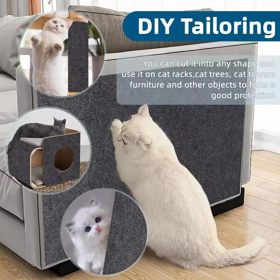 1PC 60CM*60CM*4MM  Cat scratch board wall sticker protection sofa sticker can be cut, self-adhesive repair furniture