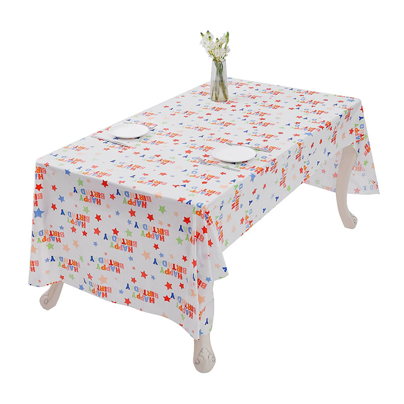 1PC  Disposable Tablecloth, Birthday Party Tablecloth, Picnic Tablecloth, Dessert Tablecloth
