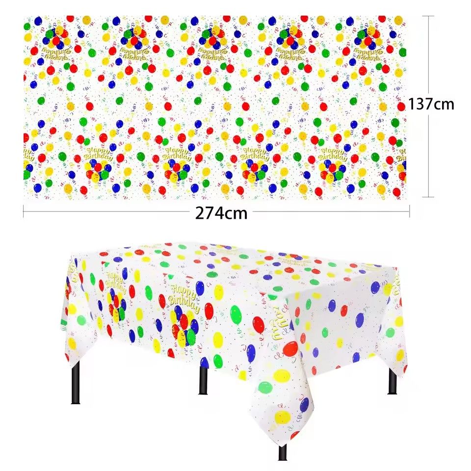1PC  Disposable Tablecloth, Birthday Party Tablecloth, Picnic Tablecloth, Dessert Tablecloth