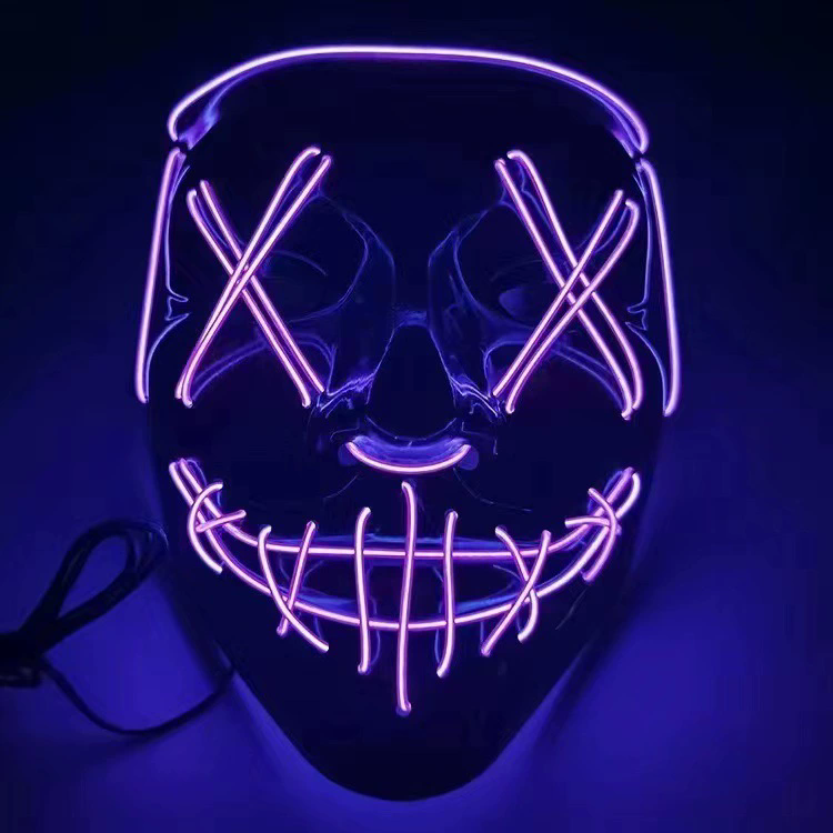 Led Light Emitting Masks Holiday Spooky Dress Up Props Halloween Play Role Masks Masquerade Masks