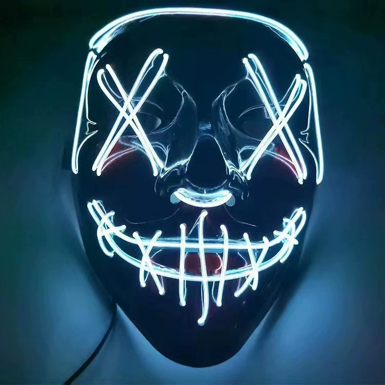 Led Light Emitting Masks Holiday Spooky Dress Up Props Halloween Play Role Masks Masquerade Masks