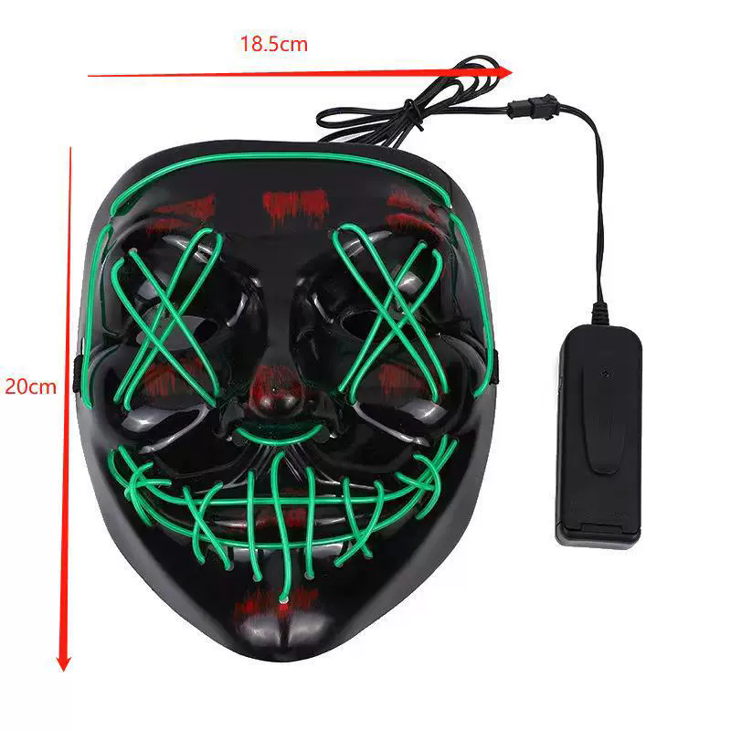 Led Light Emitting Masks Holiday Spooky Dress Up Props Halloween Play Role Masks Masquerade Masks