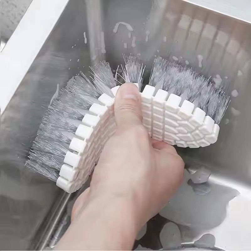 1PC Flexible Scrubber Brush for Kitchen Bathroom Cooktop Tile Floor Deep Cleaning Tool with Bristles