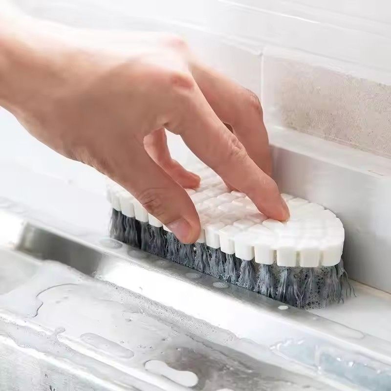 1PC Flexible Scrubber Brush for Kitchen Bathroom Cooktop Tile Floor Deep Cleaning Tool with Bristles