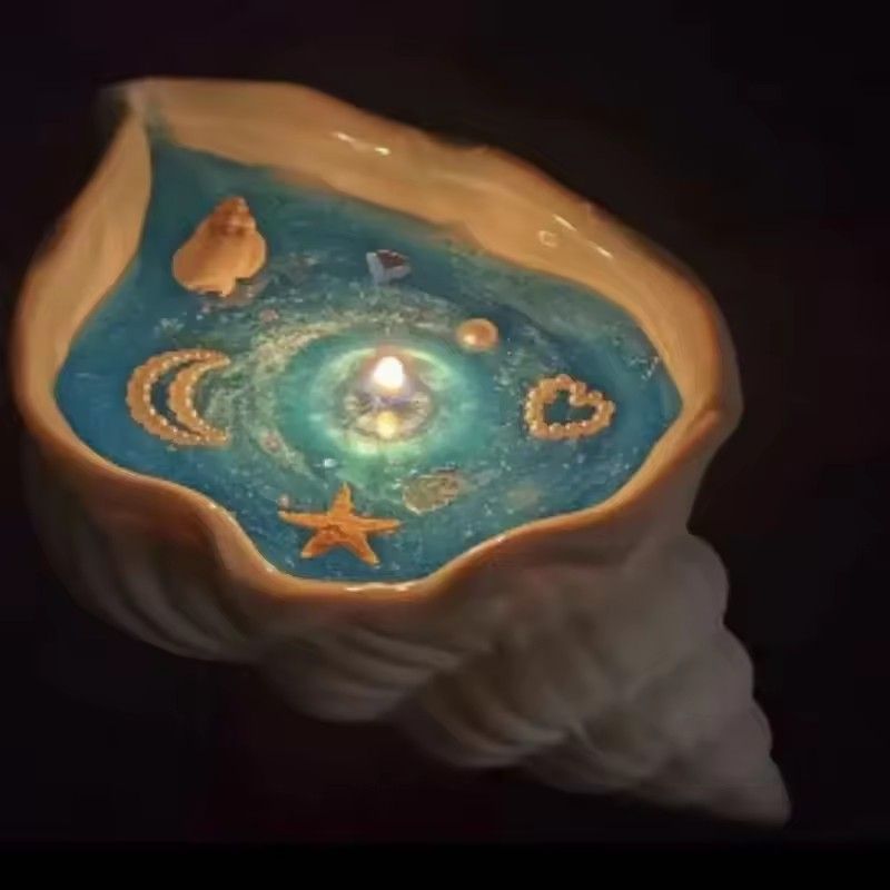 1PC Sea Shell Aromatherapy Candle Creative Starfish Shell Scented Candle Sea Shell Candle Handmade Sea Shell Whirlpool Candles