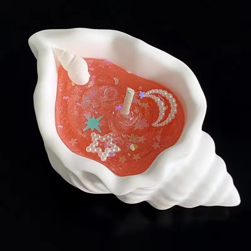 1PC Sea Shell Aromatherapy Candle Creative Starfish Shell Scented Candle Sea Shell Candle Handmade Sea Shell Whirlpool Candles