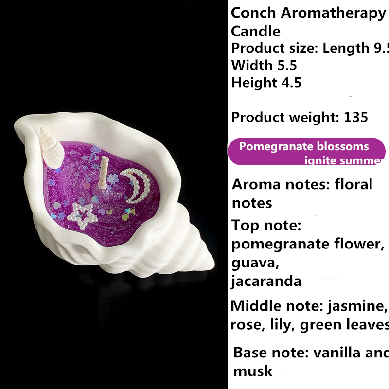 1PC Sea Shell Aromatherapy Candle Creative Starfish Shell Scented Candle Sea Shell Candle Handmade Sea Shell Whirlpool Candles