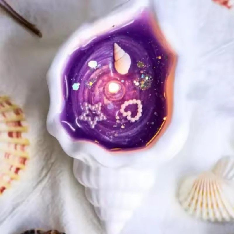1PC Sea Shell Aromatherapy Candle Creative Starfish Shell Scented Candle Sea Shell Candle Handmade Sea Shell Whirlpool Candles