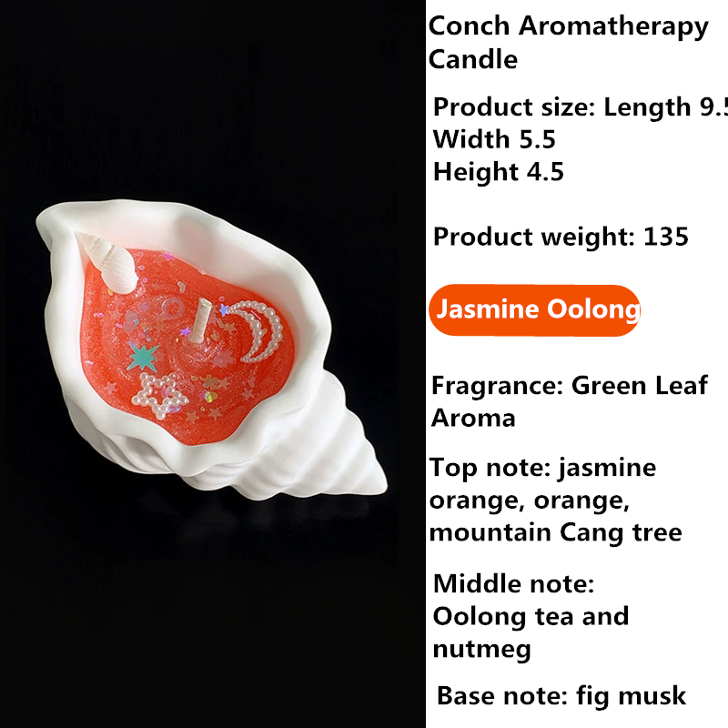 1PC Sea Shell Aromatherapy Candle Creative Starfish Shell Scented Candle Sea Shell Candle Handmade Sea Shell Whirlpool Candles