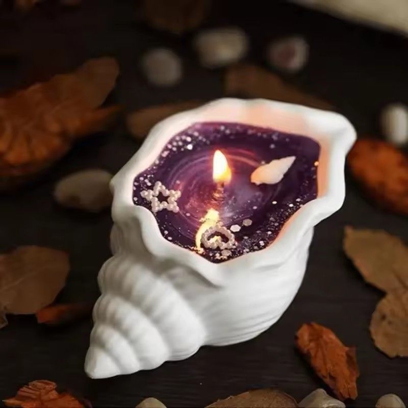 1PC Sea Shell Aromatherapy Candle Creative Starfish Shell Scented Candle Sea Shell Candle Handmade Sea Shell Whirlpool Candles