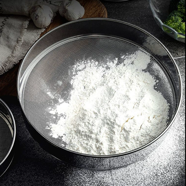 1PC 40 Mesh Stainless Steel Flour Sifter for Baking Handheld Round Mesh Strainer Fine Powder Sieve for Kitchen Cake Accesories