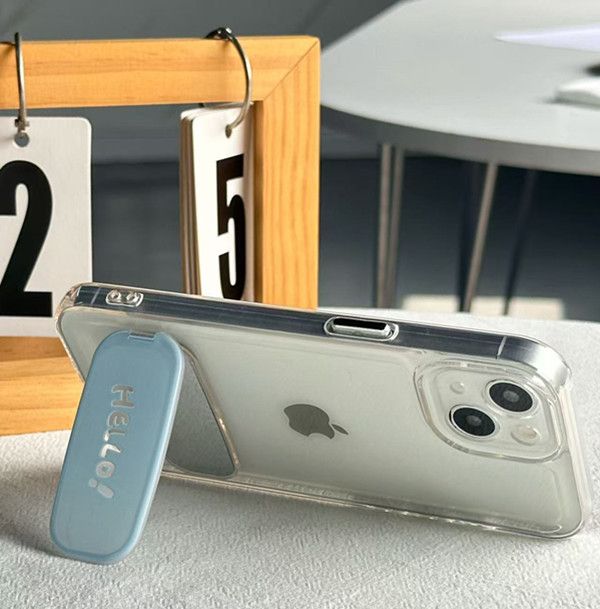 1PC cartoon portable makeup mirror holder, adhesive horizontal and vertical dual-use desktop support, portable flip cover
