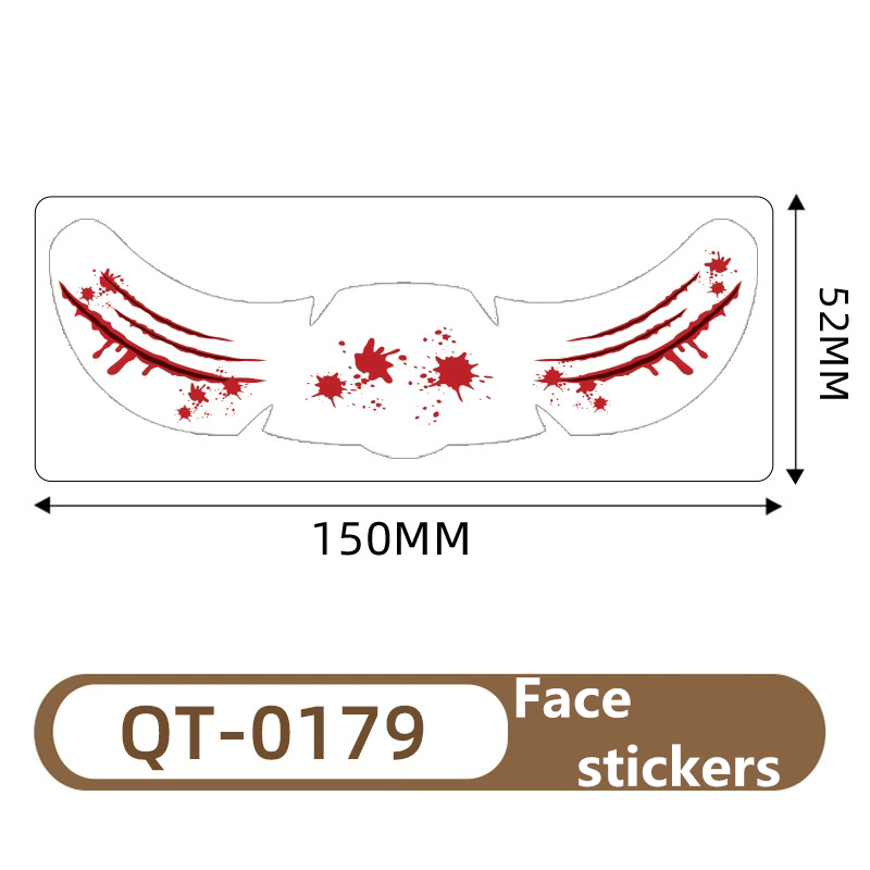 1PC Halloween Waterproof Temporary Face Tattoos Freckle Stickers Fake Body Art Makeup Stickers for Costume Party