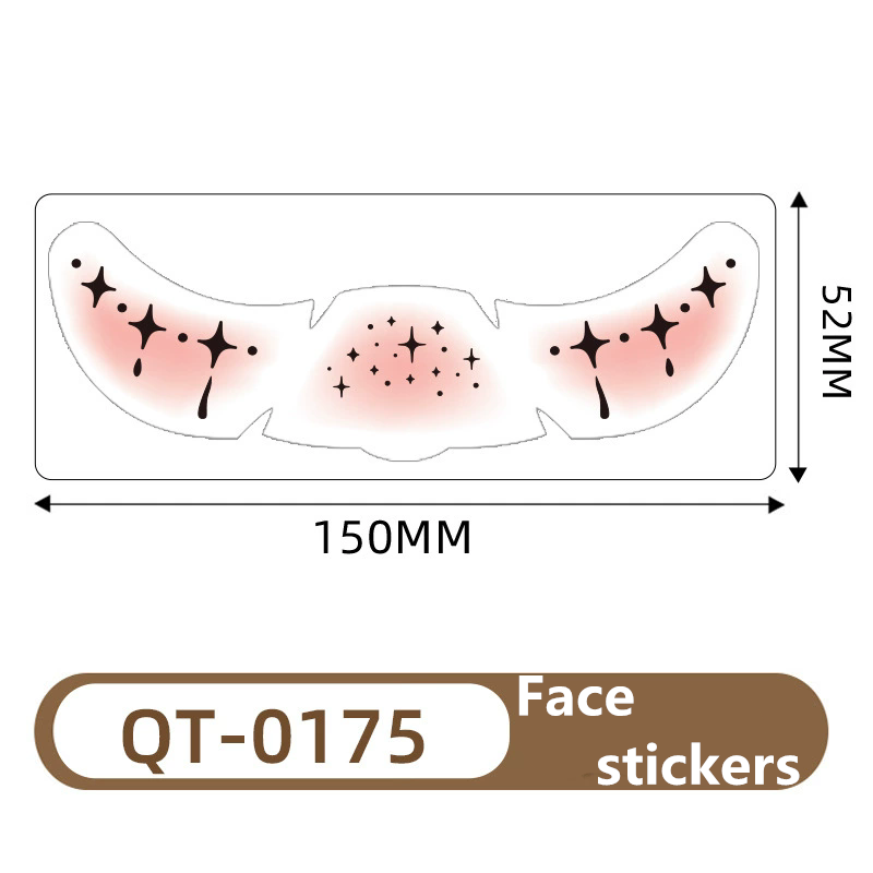 1PC Halloween Waterproof Temporary Face Tattoos Freckle Stickers Fake Body Art Makeup Stickers for Costume Party