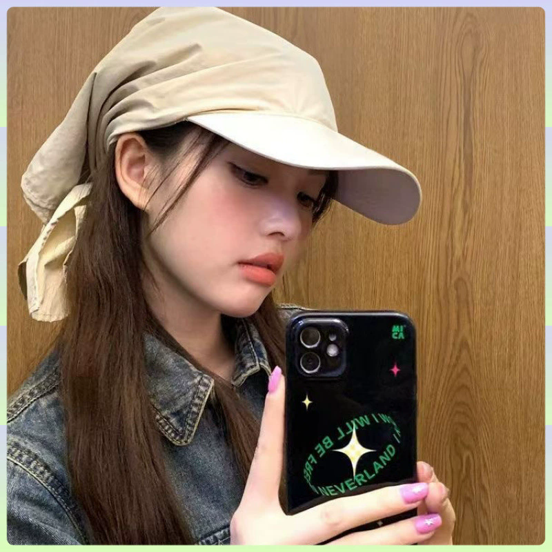 1PC Sunscreen Headscarf Hat Color blocked Baseball Hat Outdoor Camping Letter Hat