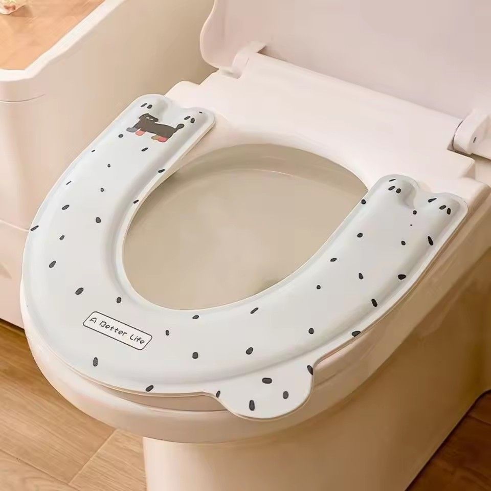 1PC Half pack toilet sticker waterproof adhesive household thick large toilet seat cushion