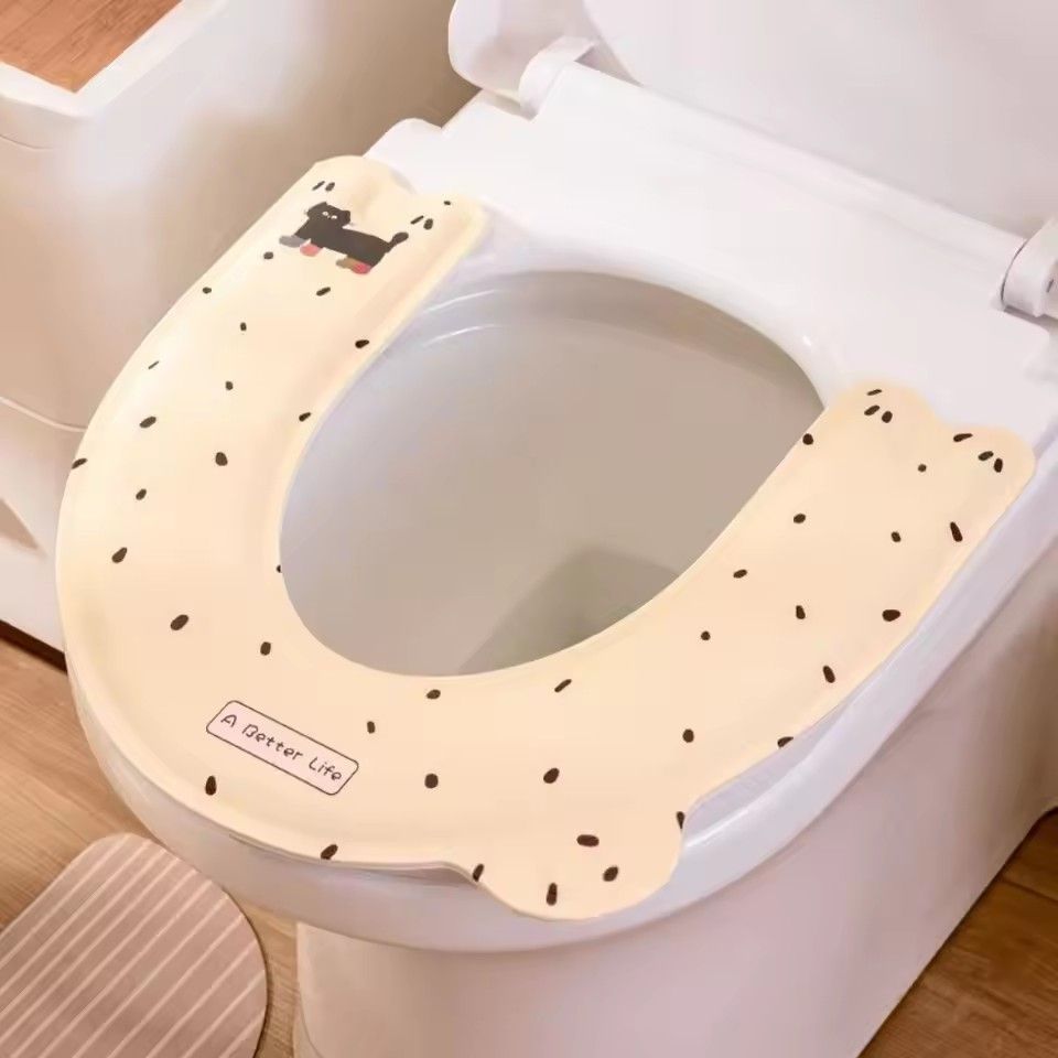 1PC Half pack toilet sticker waterproof adhesive household thick large toilet seat cushion