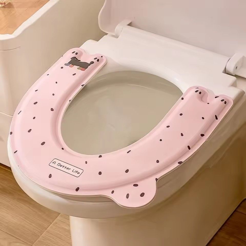 1PC Half pack toilet sticker waterproof adhesive household thick large toilet seat cushion