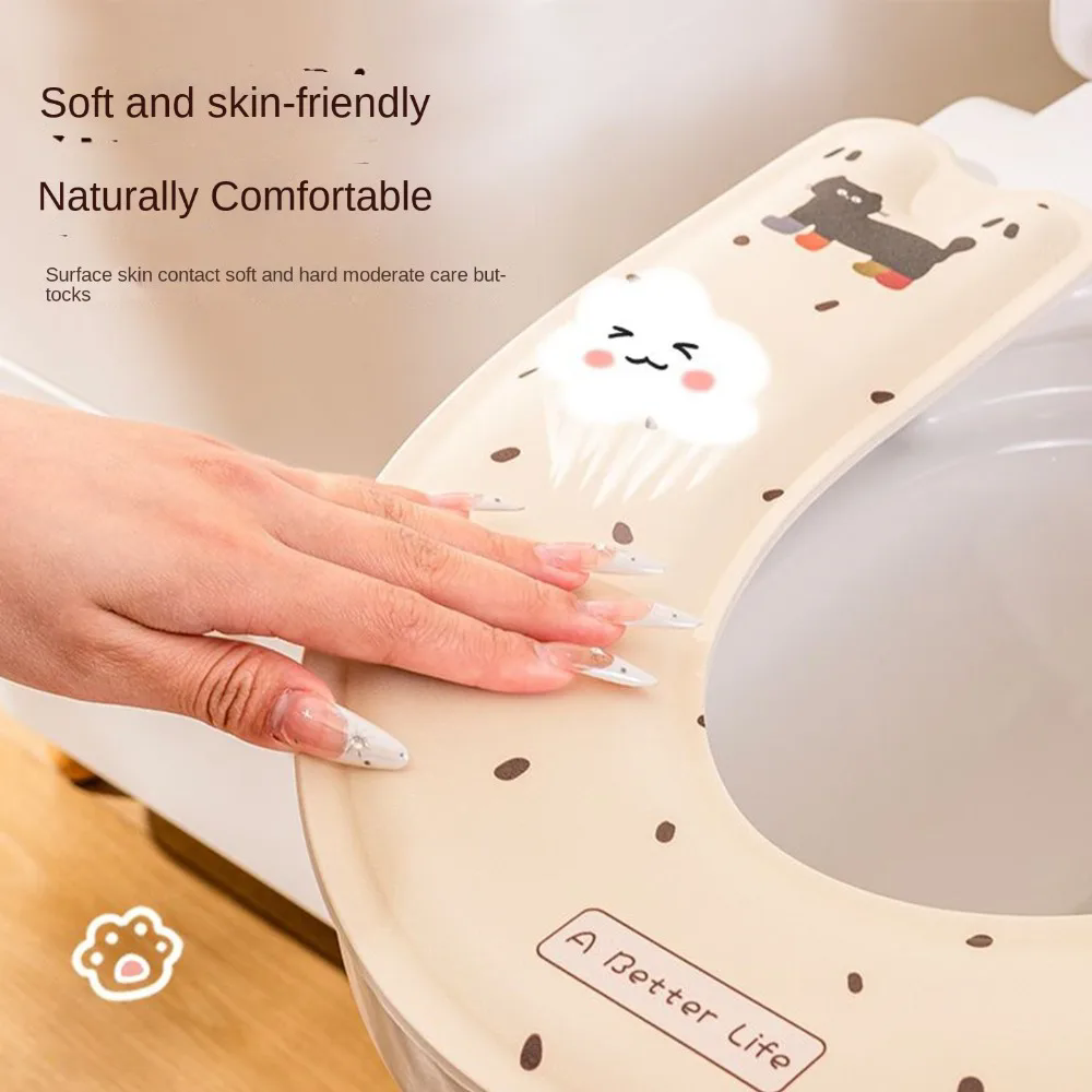 1PC Half pack toilet sticker waterproof adhesive household thick large toilet seat cushion