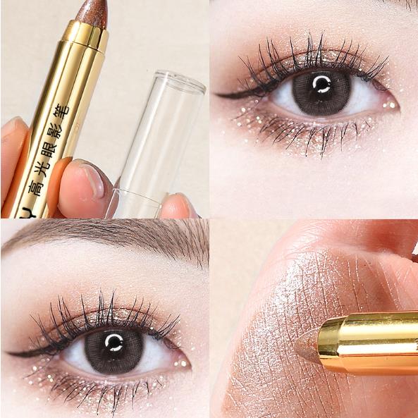 1PC Lazy Eye Makeup eye shadow Pen Lying Silkworm Pen High Light Pen Double Head eye shadow Stick Girl view 9