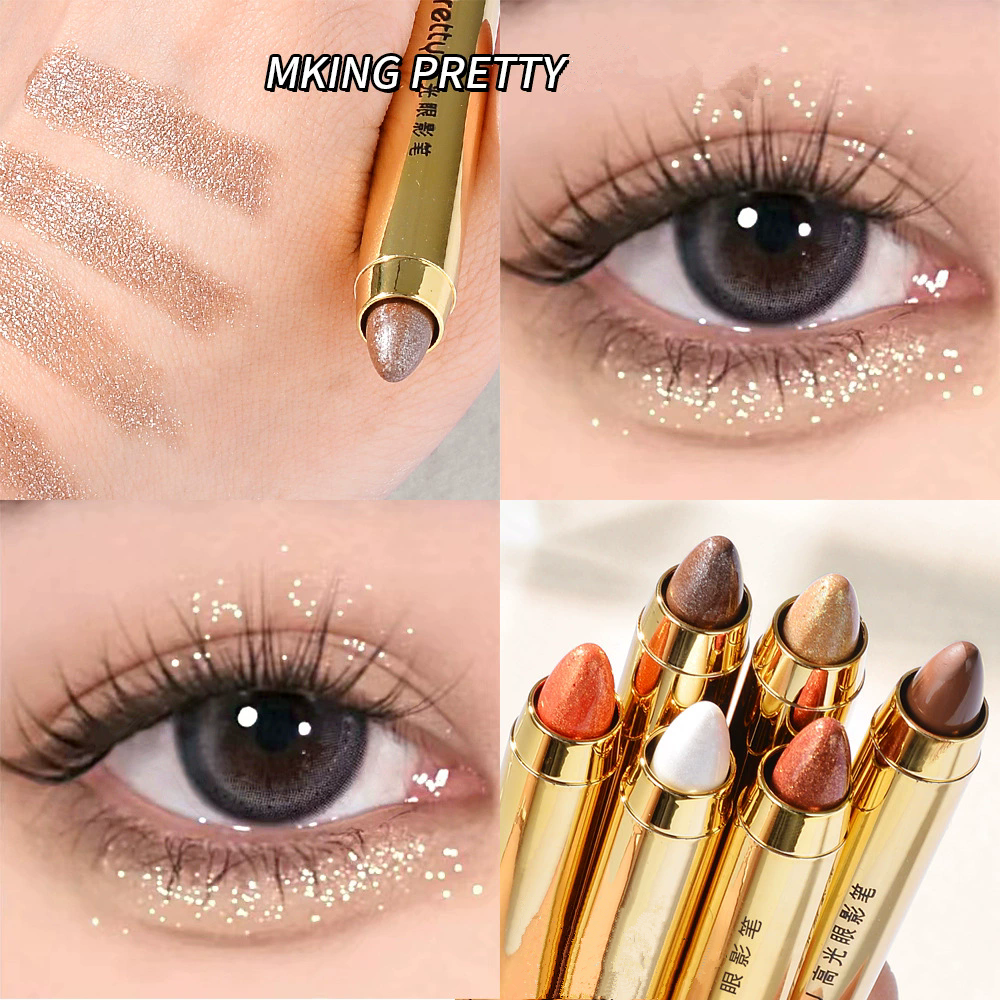 1PC Lazy Eye Makeup eye shadow Pen Lying Silkworm Pen High Light Pen Double Head eye shadow Stick Girl