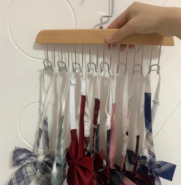 1PC Multi functional Solid Wood Hanger, Wooden Storage Rack, Tie Hook, Clothing Store Hanger
