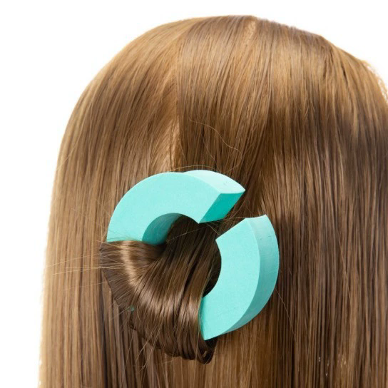 6PCS Hairdressing Sponge Non thermal Curling Curl Hair C-shaped Fixed Hairdressing Big Wave Curler