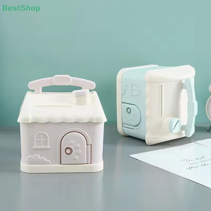 1PC Savings Bank Creative Cartoon Shaped Cute Small House Available for Large Capacity Plastic Savings Bank
