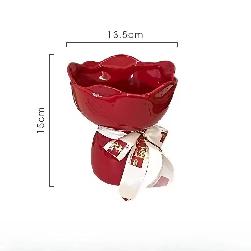 1PC Living room ceramic small vase decoration with high-end feel