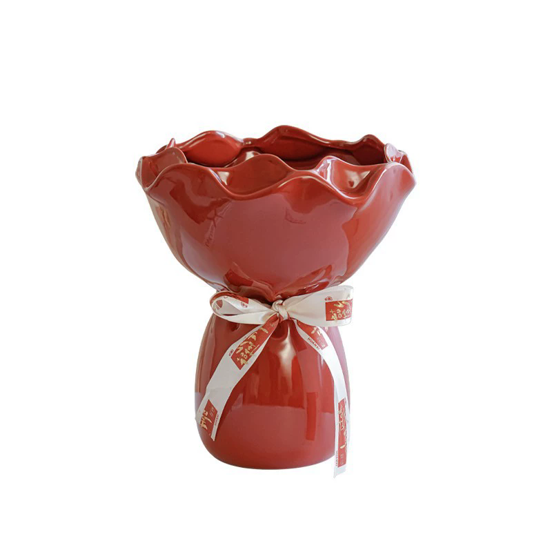 1PC Living room ceramic small vase decoration with high-end feel