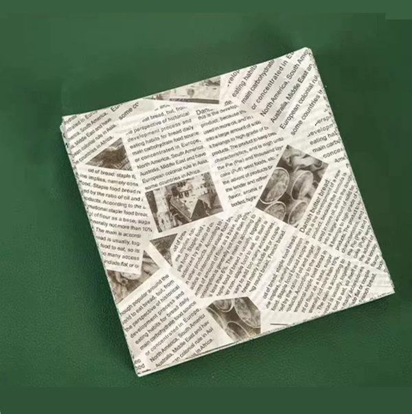 50PCS Oil-Proof Paper Food Wrapping Paper Baking Sandwich Burger Fries Fried Food Wrapping Paper Plate Mat Accessories