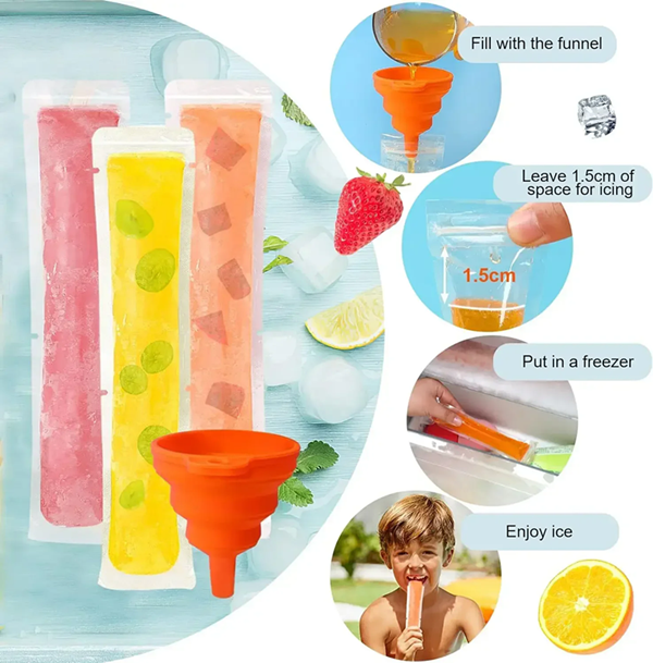 20PCS Popsicle bags, crushed popsicle bags, homemade popsicle bags, disposable popsicle molds