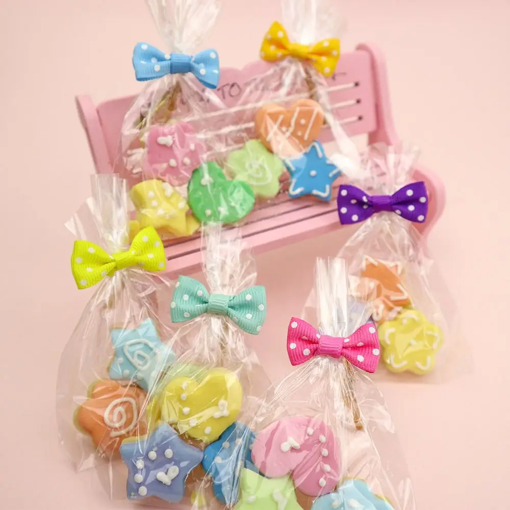 100Pcs New DIY Bow Tie Wrapping Golded Wire Bowknot Binding Wire Lollipop Candy Gift Packaging Bags Fastener Sealing Fixed Ties