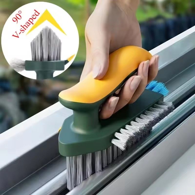 1pc Multifunctional Vacuum Brush, Sludge Cleaner For Floor Tiles And Bathroom Corner, 3-in-1 Hand Cleaner