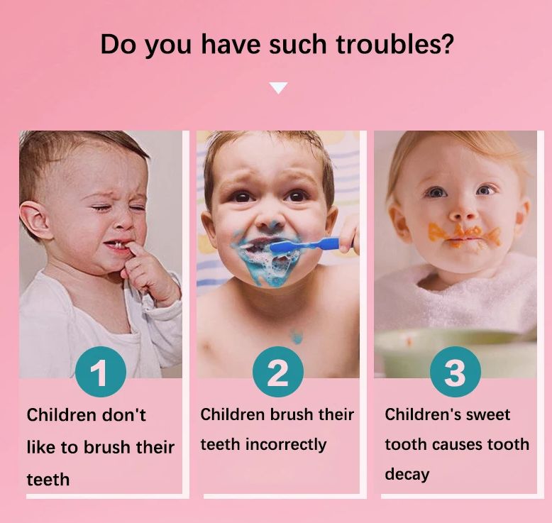 Electric Toothbrush for Kids, Soft Brushes, Cute Cartoon Penguin, Replaces Brush Head, Oral Hygiene Care C-651