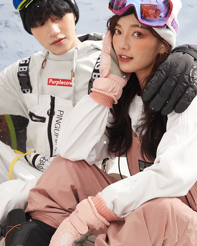 Ski Gloves, Cycling Carm Gloves, Fashionable Velvet Waterproof Couple Gloves, Women's Waterproof Warm Gloves With Touch Screen