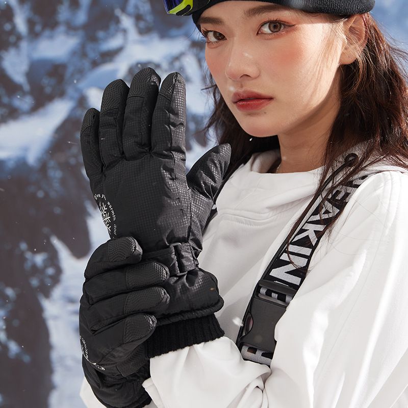 Ski Gloves, Cycling Carm Gloves, Fashionable Velvet Waterproof Couple Gloves, Women's Waterproof Warm Gloves With Touch Screen
